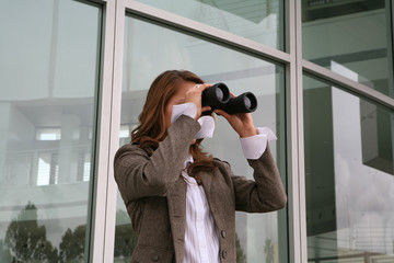 business woman searching