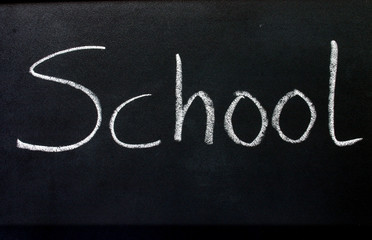Fototapeta premium school, written on a blackboard.