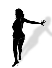 dancing girl silhouette 1