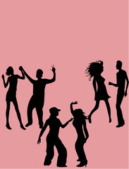 Obraz na płótnie Canvas dancing people