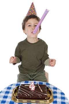 Adorable Kid Celebrating His Birthday