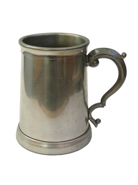 metallic beer mug