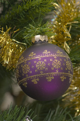 purple christmas ornament