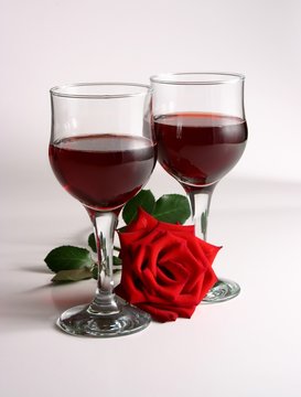 wine and rose