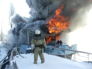 fireman at work
