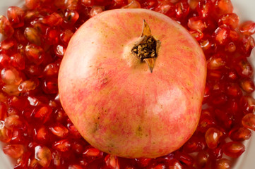 pomegranate on grains