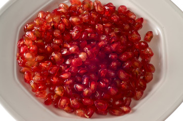 dish of pomegranate grains