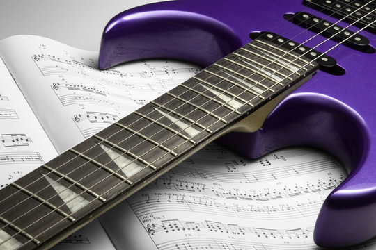 Electric Guitar On Sheet Music