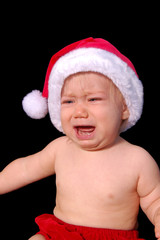 crying holiday baby