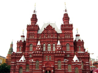 Fototapeta na wymiar moscow red building