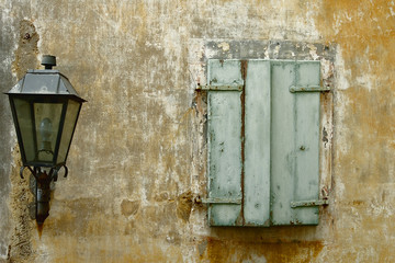 window with lamp