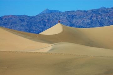Fototapeta na wymiar on top of sand dunes