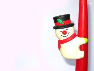snowman on candle