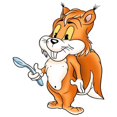 squirrel 03 with spoon