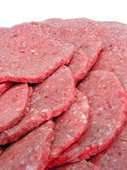 fresh hamburgers closeup