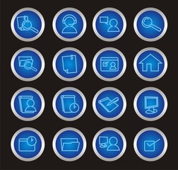 16 web icons set