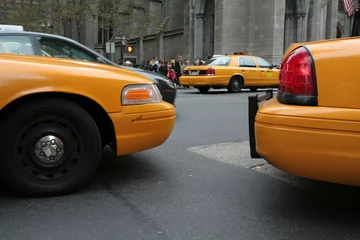 Papier Peint photo Lavable TAXI de new york taxi jaune