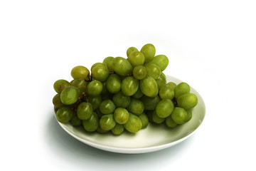 grapes on a plate