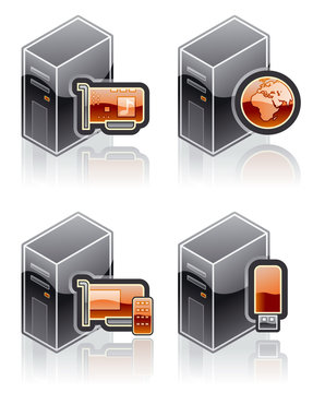 design elements 51j. "internet computer and software icons set"