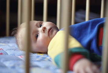 baby in a crib