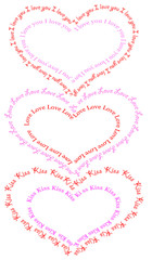 hearts consisting of words
