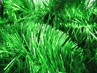 green garland for christmas background