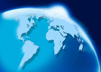 Fototapeta premium world map horizont