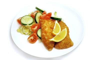 fish and salad