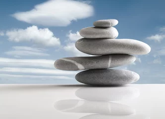 Photo sur Plexiglas Zen pile of five stones