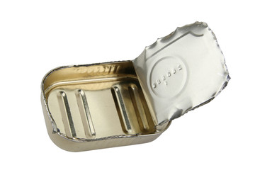 the empty tin (canned fish)