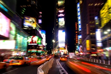 Papier Peint photo Autocollant New York Time Square la nuit à Manhattan
