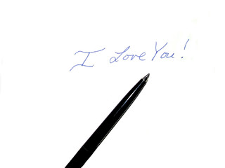 handwritten love message