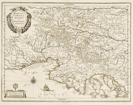 old map of adriatic sea