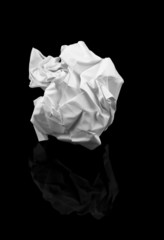 crumpled paper ball