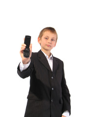 boy with cellphone