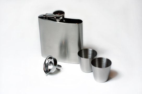  silver flask