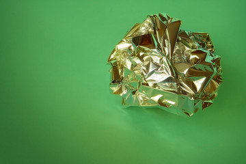 crumple tin-foil