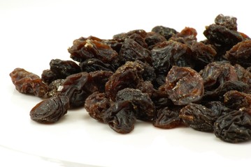 raisins on white