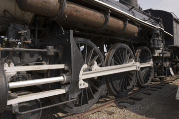 Plakat steam engine close up