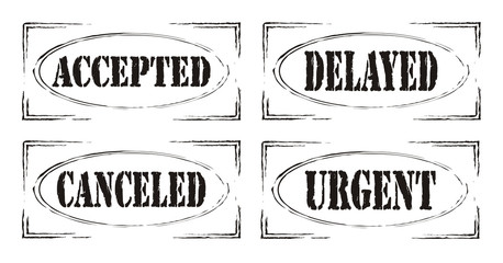 Obraz premium set of four retro stamps - part 1