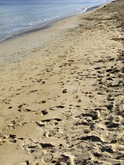 footprints in sand