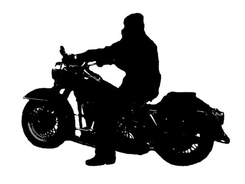 american motorcycle - silhouette