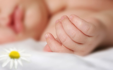 sleeping newborn baby