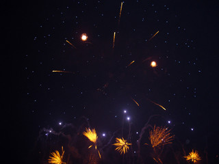 an array of fireworks