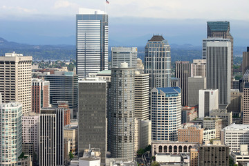 Fototapeta na wymiar widok na centrum Seattle