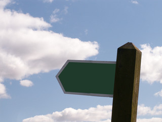 blank sign post directions