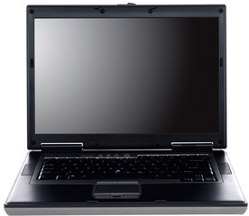 black compact laptop