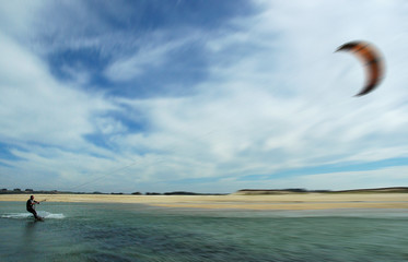 kite surf au départ