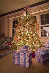 christmas tree and gifts
