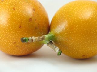 two passion fruit